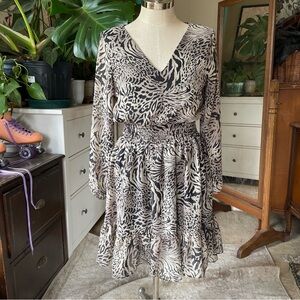 LOVE ADY Animal Print Womens Dress Size Large